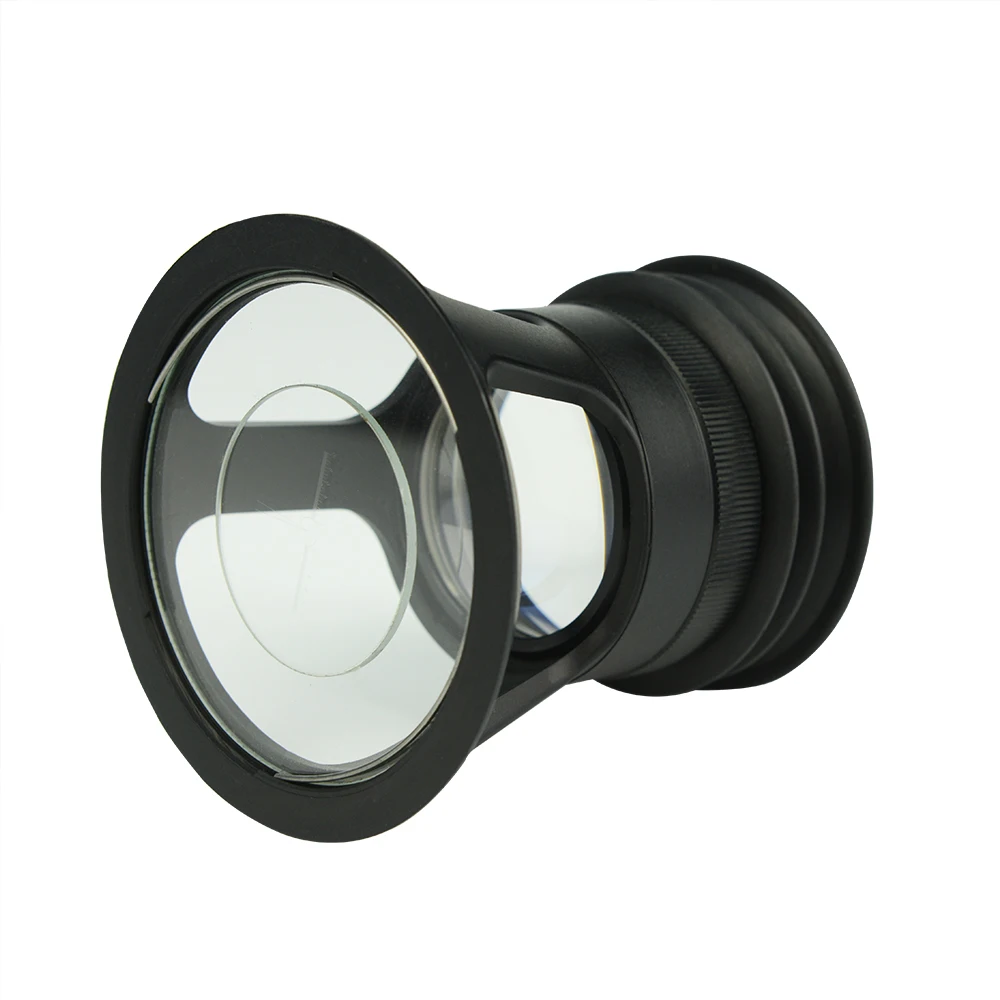 

TableTop Stand Cylinder Fingerprint Comparison Magnifying Glass 0.1mm Scale Loupe Optical Glass Printing Measure Magnifier 5x