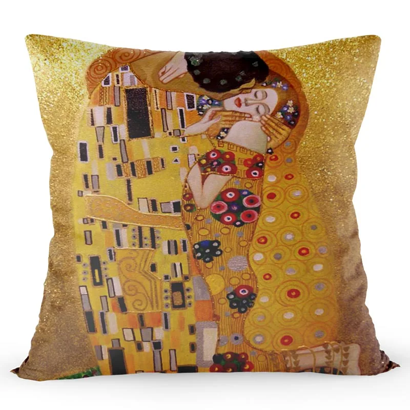5 Пользовательские Gustav Klimt Lebensbaum Размер наволочки 40*40 см квадратная молния обложка домашняя декоративная Подушка Крышка Прямая - Цвет: 5