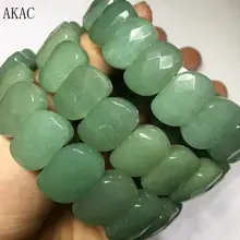 approx10* 15 мм натуральный граненый зеленый авантюрин браслет для подарка или женский браслет