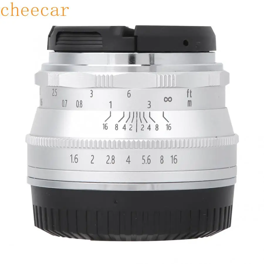 Cheecar-35mm f1.6 ручная APS-C prime без отражателя камера ручная фокусировка объектива, для eos-m, для sony-e, для fuji-x, для M4/3