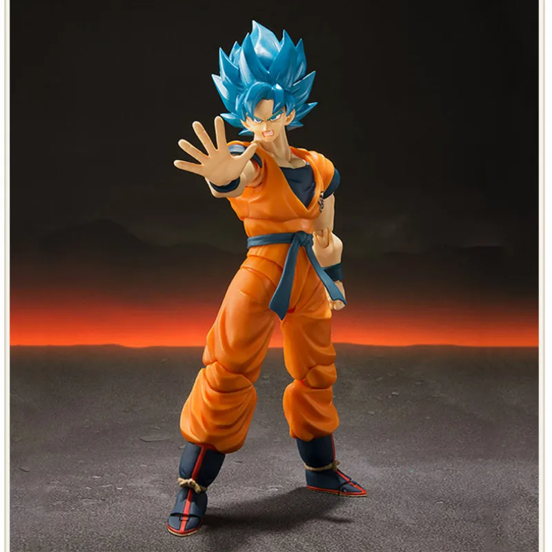 Dragon Ball Super Goku Action Figures Saiyan Blue Hair Models Toys -  AliExpress