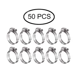 13-19mm Screw Worm Drive Hose Clamp 304 Stainless Steel Hose Hoop Pipe Clamp Clip High Quality