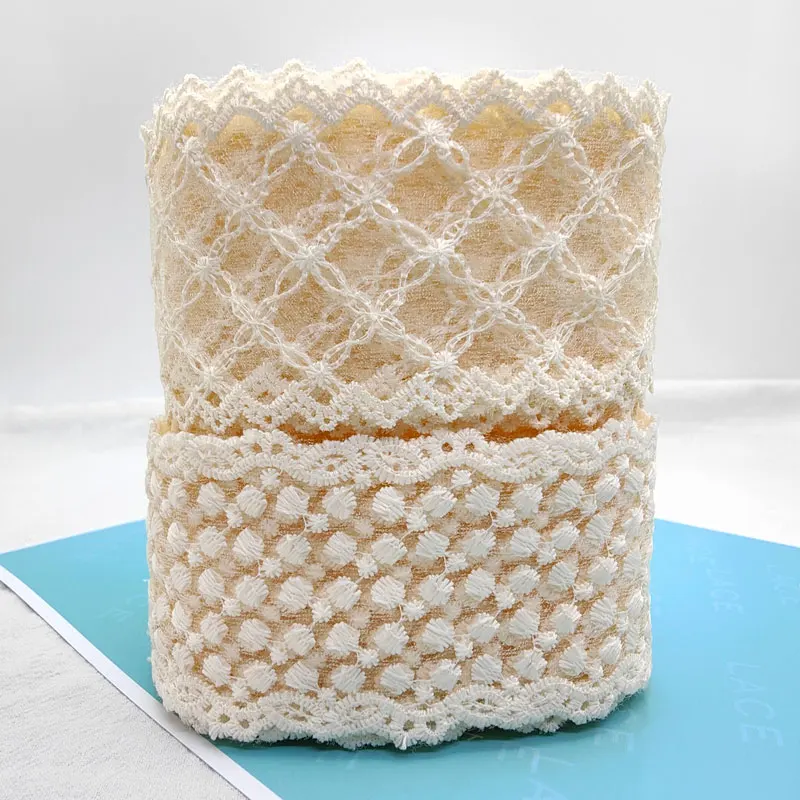 Beige Lace lace fabric lace ribbon lace garment accessories lace sewing supplies chiffon lace fabric lace hair accessories lace decoration lace accessories lace sewing accessories clothing craft accessories 1 Yard for Needlework DIY Embroidered Trims Sewing Material Homemade 6cm Bow Hair Accessories