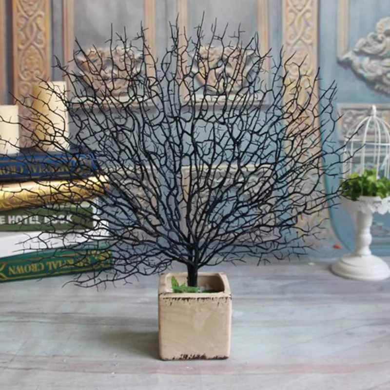 

Simulation Coral Branch Plant Plastic Peacock Tree Sea Tree Dried Branch Artificial Decorations