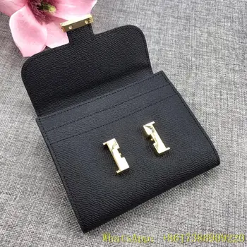 

H brand Constance Buckle Fashionable Lady Leather Wallet Square Wallet Lady Card Case Luxury Designer Wallet