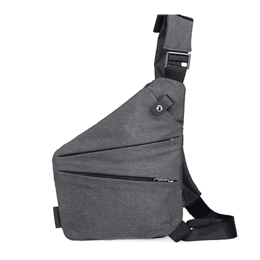 right-shoulder HOT Men's Messenger Bag Oxford Burglar Wearable Bag Multifunctional Solid Durable Outing HV99 - Цвет: right-shoulder
