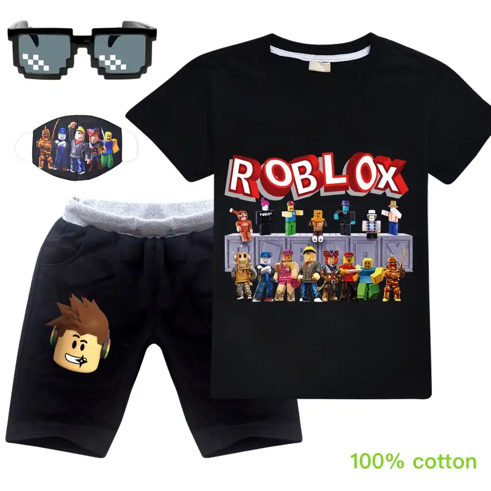Roblox Summer Cotton T Shirt Short Pants 2020 Baby Boys Girls