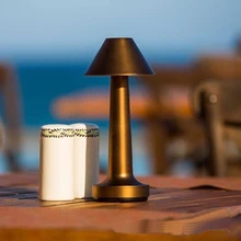 

Bedroom Living Room Table Lamps Portable LED Night Lights Chargeable Bedroom Bedside Lamp Restaurant Decor Light Rose Gold