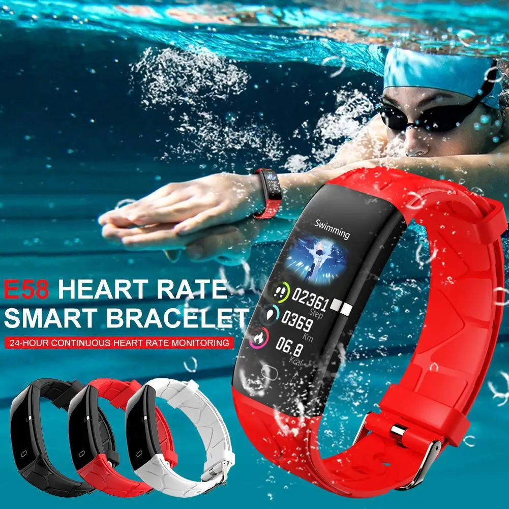E58 Bluetooth модный спортивный смарт-браслет спортивные наручные часы пульсометр Монитор артериального давления для Fitbit