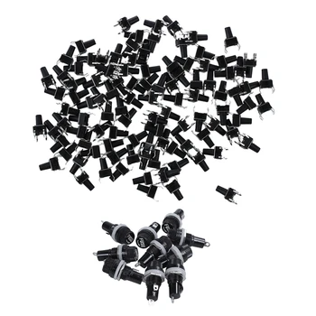 

100 Pcs 6 x 6mm x 9.5mm Tactile Tact Push Button Switch & 10Pcs 10A AC 250V 5mm x 20mm Plastic Fuse Holder Socket