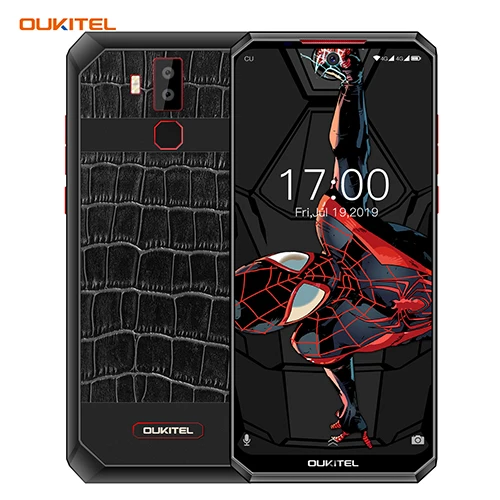 OUKITEL K13 Pro Android 9,0 11000mAh 4GB+ 64GB смартфон NFC Быстрая зарядка 6,41 ''MT6762 Восьмиядерный мобильный телефон с функцией распознавания лица 5 V/6A 4G - Цвет: Black Leather