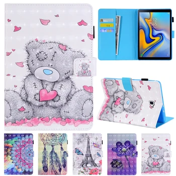 

For Samsung Tab A6 10.1 inch Case SM-T580 Cartoon Bear Leather Cover For Samsung Galaxy Tab A 6 2016 10.1 T585 T580 Cover Cases