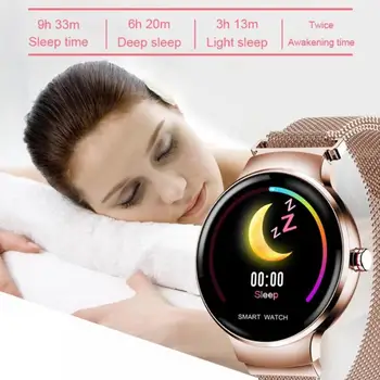 

Round Screen Female Smart Watch 1.04-inch IPS High-definition Color Screen 24-hour Continuous Heart Rate Detection Reminder