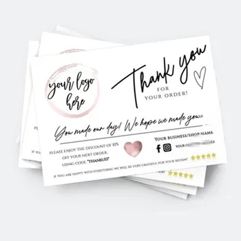 

Custom Business Thank You Insert card || Modern Insert Card | Packaging | Instant Download | Thank You For Your Order |Add LOGO