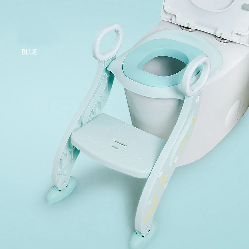 

2 Colors Baby Potty Training Seat Children's Potty Baby Toilet Seat With Adjustable Ladder Infant Toilet Training Folding Seat
