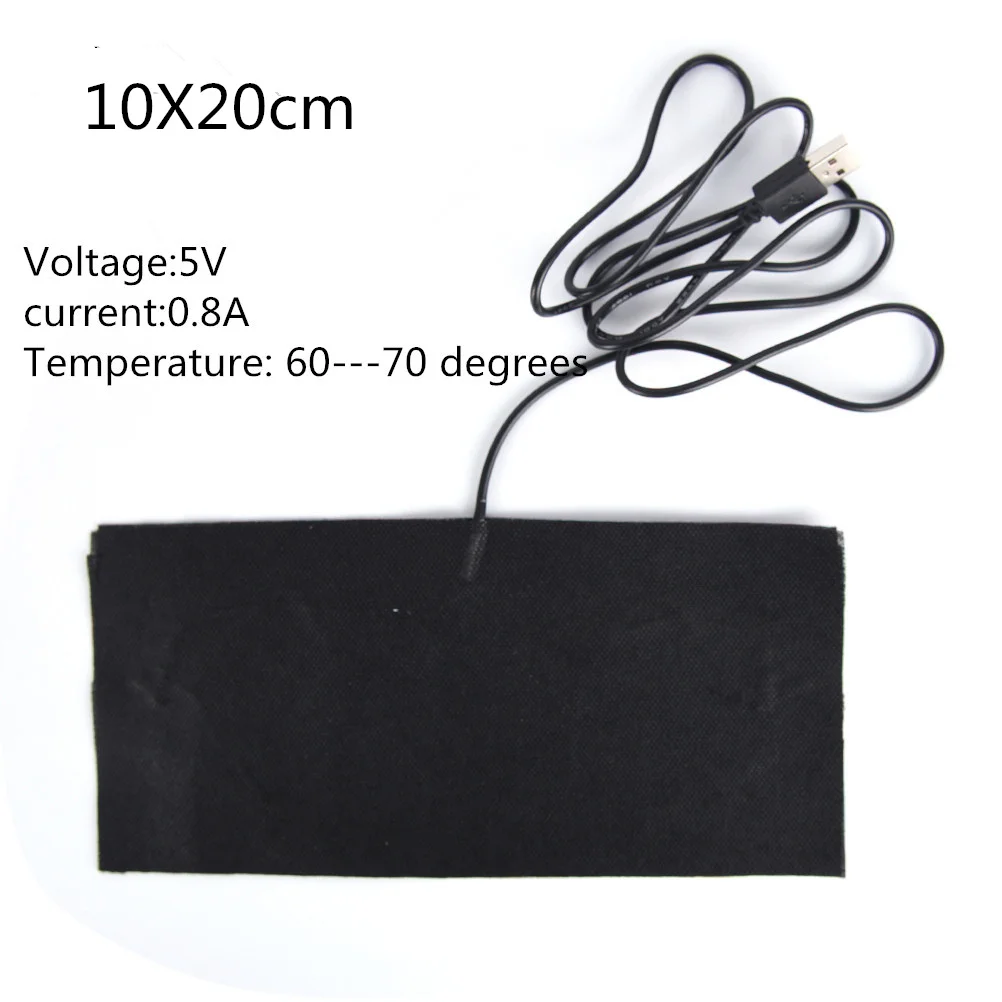 as pic USB теплая паста колодки Быстрый нагрев углеродного волокна грелку безопасный портативный нагревательный коврик-грелка для ткани жилет куртка обувь носки - Цвет: as pic