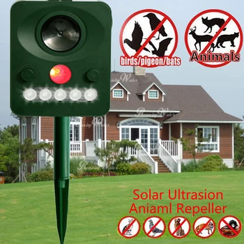 

Solar Animal Repellent Ultrasonic Infrared Light Burst Flashing Dog and Cat Repellent Multifunctional Bird Repellent