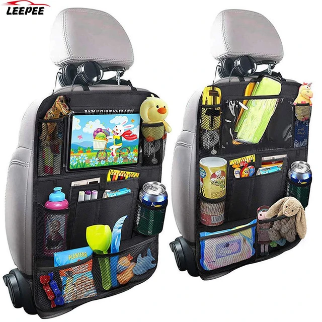 Auto Rücksitz Organizer mit Tisch Halter 9 Lagerung Taschen Sitz Zurück  Protektoren Kick Matten für Kinder Kleinkinder 2 Pack Zubehör - AliExpress