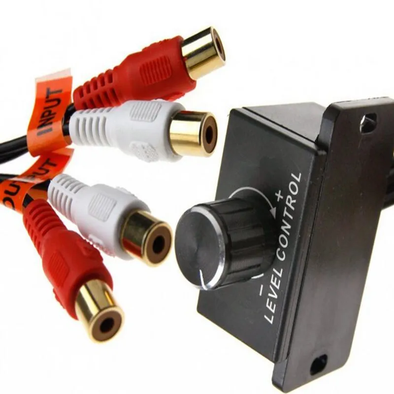 Универсальный автомобильный домашний аудио усилитель бас 2 RCA уровень дистанционного управления громкостью