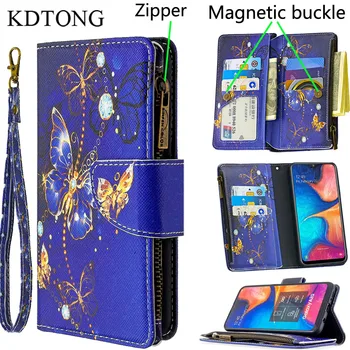 

Zipper Magnetic Buckle Wallet Phone Case sFor Samsung Galaxy A10 A20 A30 A40 A50 A70 A30S A50S M10 Case Flip Leather Cover Capa