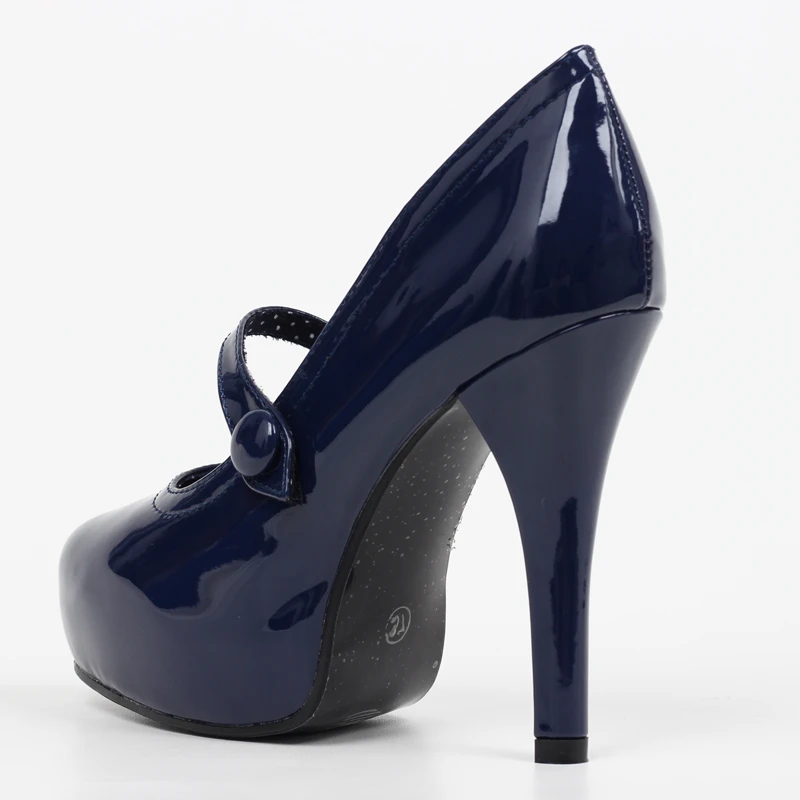 navy blue 1 inch heels
