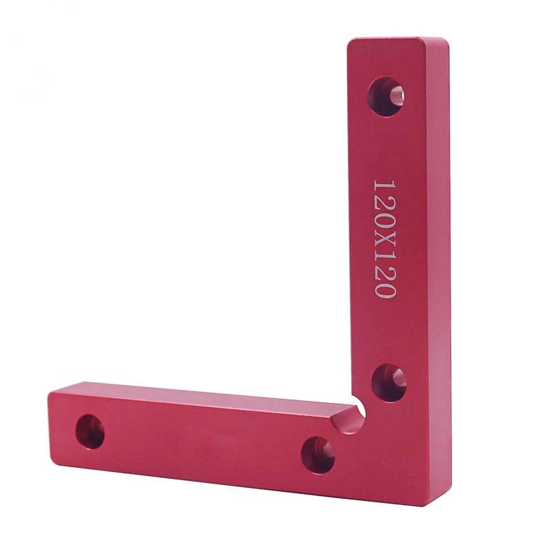 

FGHGF Aluminum L-Square Clamping Squares woodworking 120x120mm 90 degrees Try Angle Ruler rectangular device fixing clip