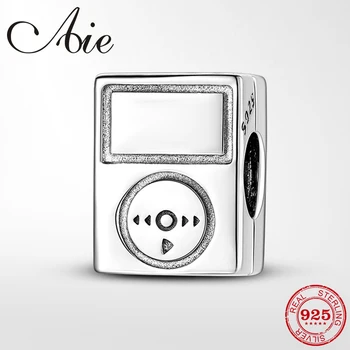 

Hot 925 Sterling Silver music player Square Shape DIY Accessories Beads Fit Original Pandora Charm Bracelet Jewelry making