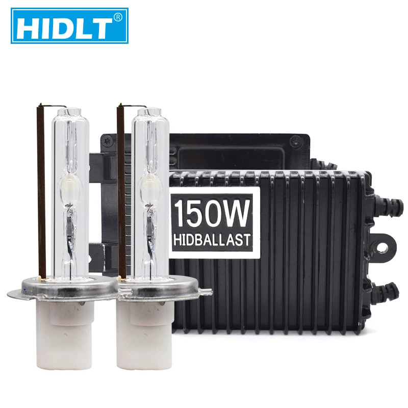 HIDLT 1 Set 12V Car Light Xenon Kit 150W H1 H3 H7 H11 9005 9006 D2H Xenon Bulbs 4300K 6000K 5000K 8000K HID Slim Ballast Kit (7)
