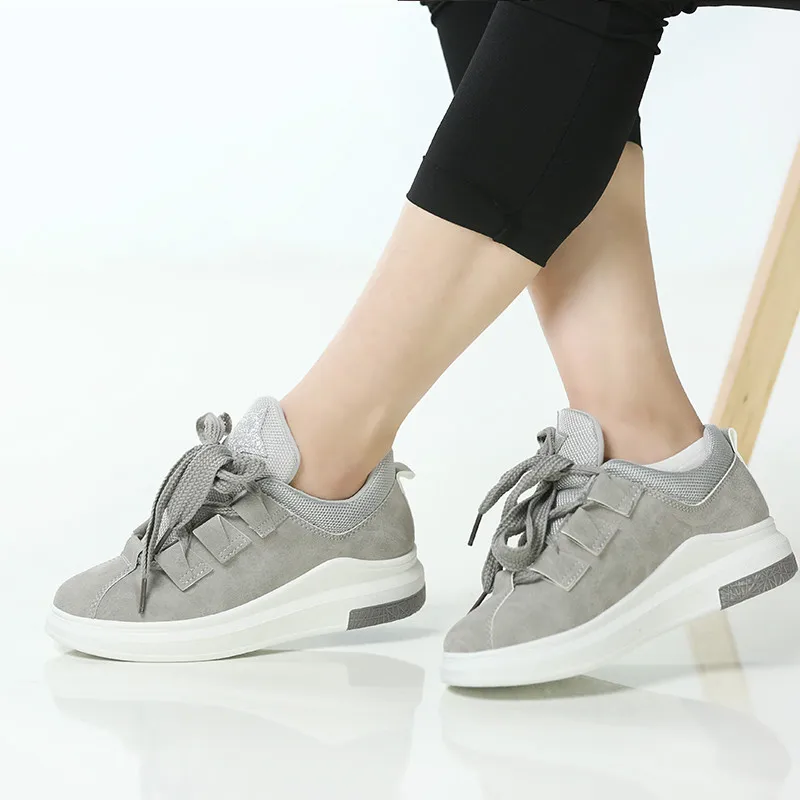 

WDHKUN Brand 2019 ladies shoes platform shoes sneakers women autumn shoes for women flats lace up breathable sport casual
