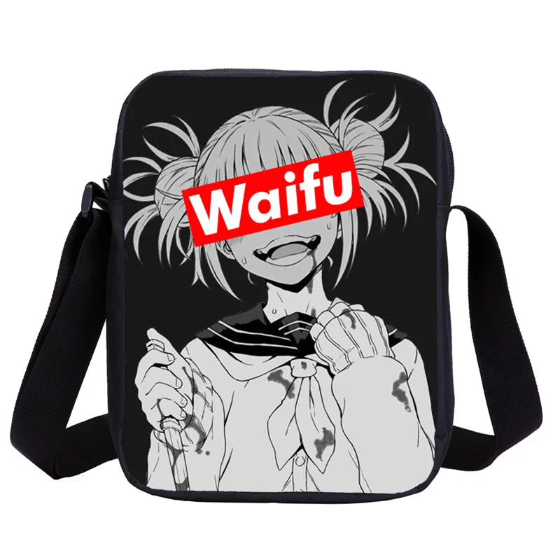 Мультяшные сумки на плечо Sugoi Senpai аниме Waifu шаблон школьная сумка для девочек-подростков сумки через плечо для женщин сумки