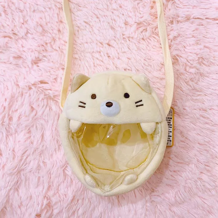 Плюшевая сумка San-x Sumikko с мини-плюшевой куклой Sumikko Gurashi, сумки-мессенджеры, угловые био-Мультяшные сумки для детей, подарки на день Святого Валентина - Цвет: Золотой