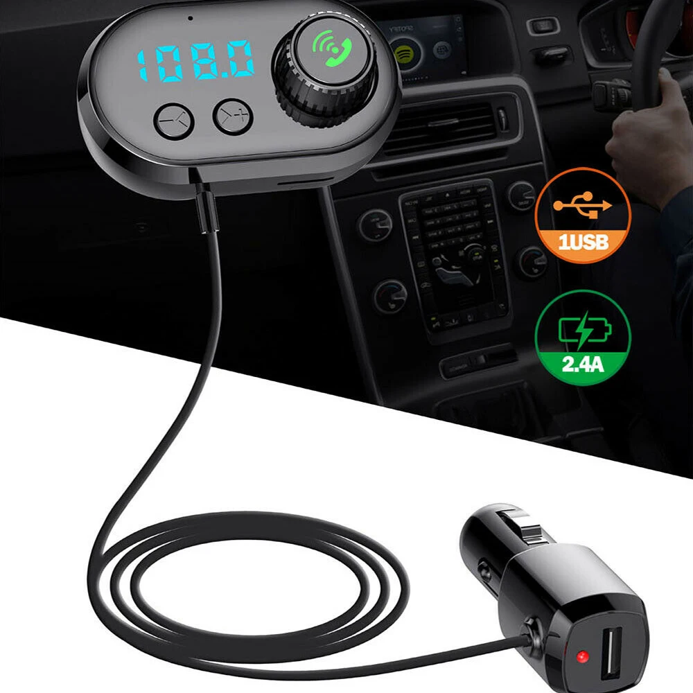 Bluetooth fm-передатчик автомобильный комплект A2DP беспроводной Автомобильный MP3-плеер Поддержка TF карты воспроизведения музыки с громкой связью Автомобильные аксессуары