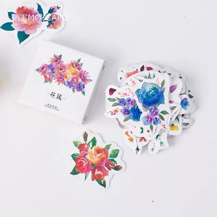 

Creative Flowers Decorative Diy Diary Stickers Kawaii Planner Scrapbooking Sticky Stationery Escolar School Supplies