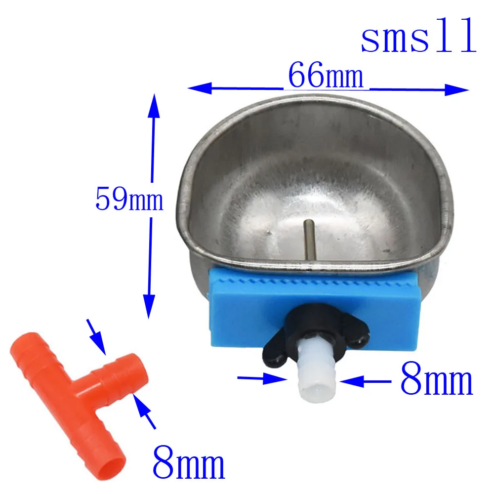 Stainless Steel Rabbit Water Bowl Farm Rabbit Automatic Drinker cage fix cup Raising Fox Mink Drinking Bowl 1 Pcs animal drinking bowl