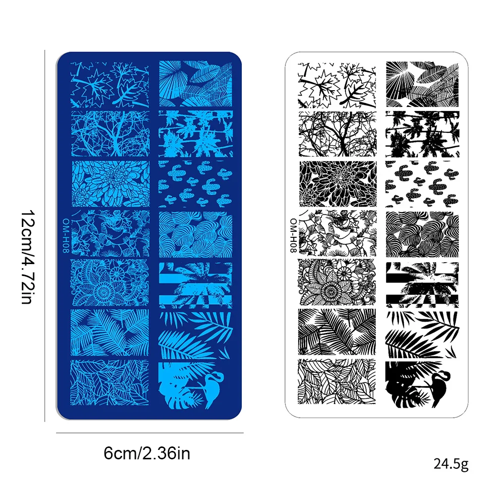 Nail Stickers Art Stamping Template Butterfly Leaves Floral Heart Stamp Plate Stencil Reusable Metal Manicure Nail Accessories