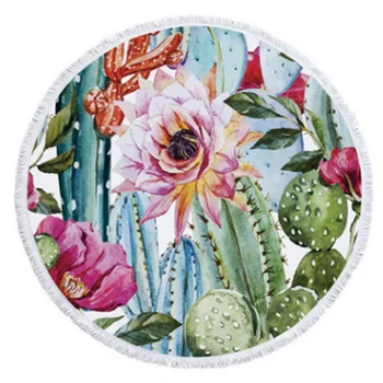 

Cactus Flower Series Microfiber Beach Towel Sport Yoga Blanket Swimming Bath Towel