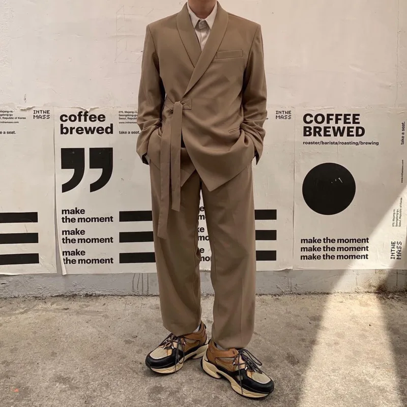 Men's casual trousers 2019 autumn and winter new loose solid color wild casual trousers young people fashion men's clothing Men's casual trousers 2019 autumn and winter new loose solid color wild casual trousers young people fashion men's clothing