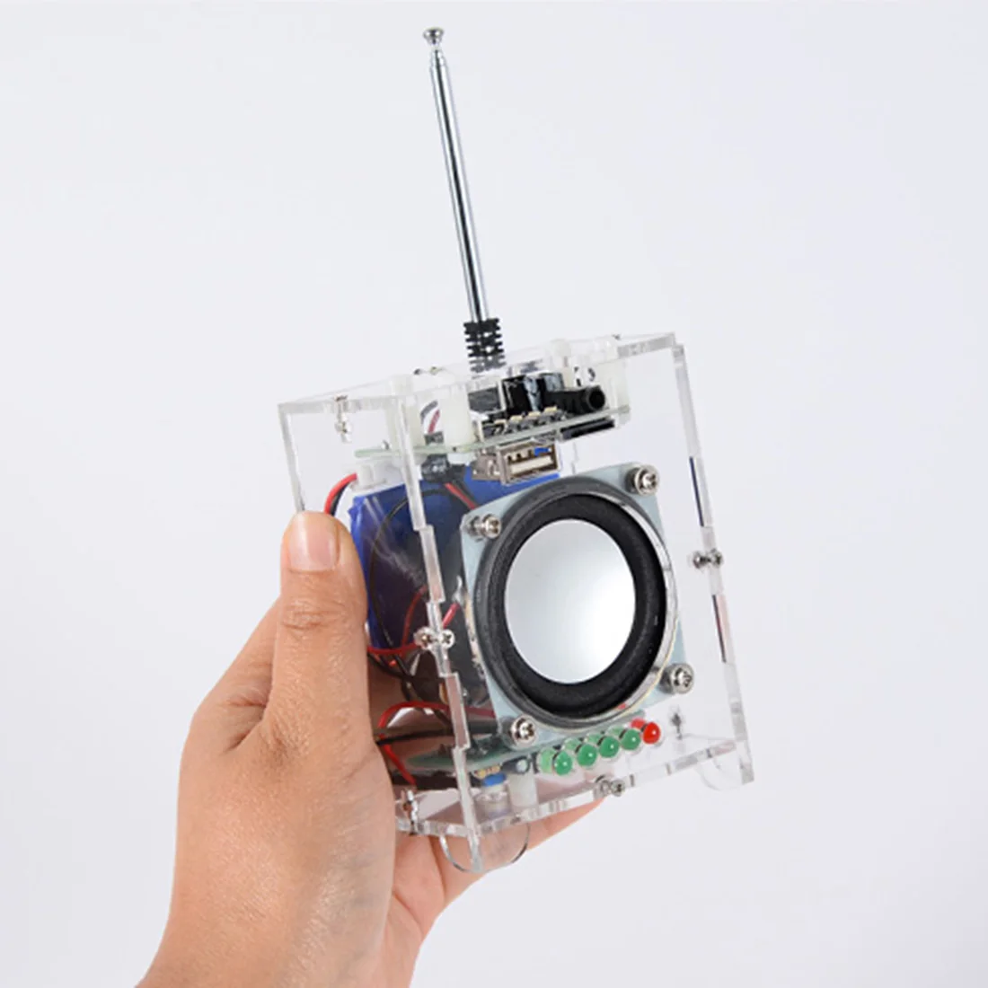 DIY мини-динамик комплект MP3 маленький динамик усилитель звука с пультом дистанционного управления-обновленная версия