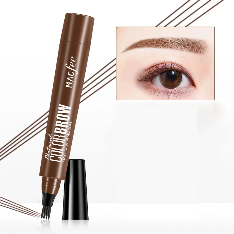 Natural Waterproof Microblading Eyebrow Tattoo Pen Fine Sketch Enhancer Fork Tip Eyebrow Pencil 4 Points Eyebrow Pen TSLM2 Natural Waterproof Microblading Eyebrow Tattoo Pen Fine Sketch Enhancer Fork Tip Eyebrow Pencil 4 Points Eyebrow Pen TSLM2