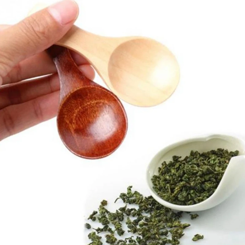 Coffee Tea Small Mini Sugar Spoon Salt Wood Spoons Cooking Tools Kitchen Gadgets Condiment Scoop Flatware | Дом и сад