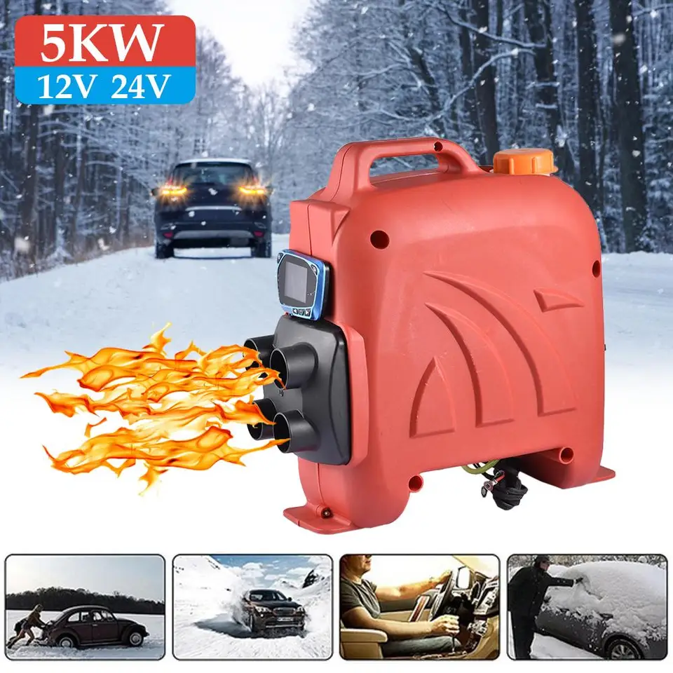 5kw Car Autonomous Heater 12v 4 Hole Auxiliary Heater Parking Air Fuel Oil  Heating Machine With Lcd Monitor Heating - Heating u0026 Fans - AliExpress