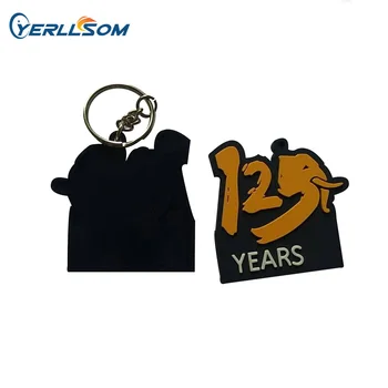 

High Quality Customized Peronalized 2D soft rubber keychain for events K20053001