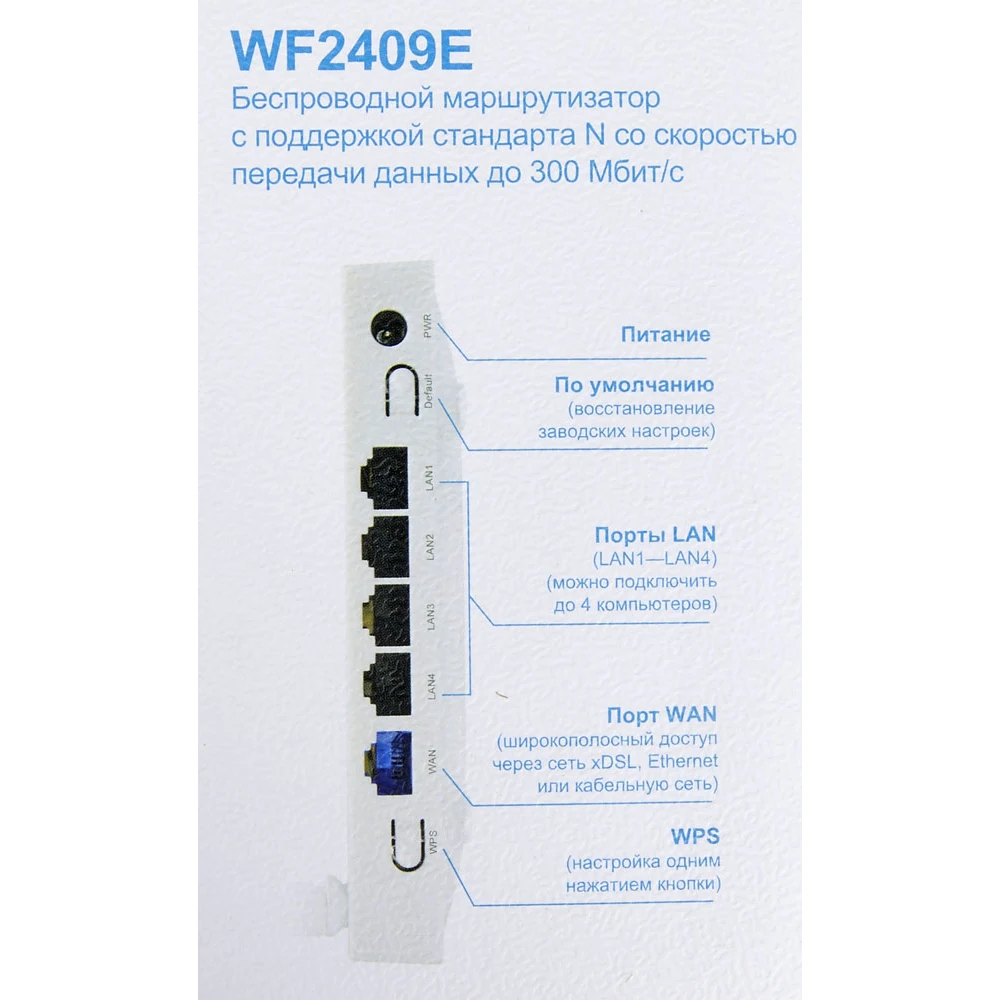 Роутер беспроводной Netis WF2409E N300 10/100BASE-TX белый
