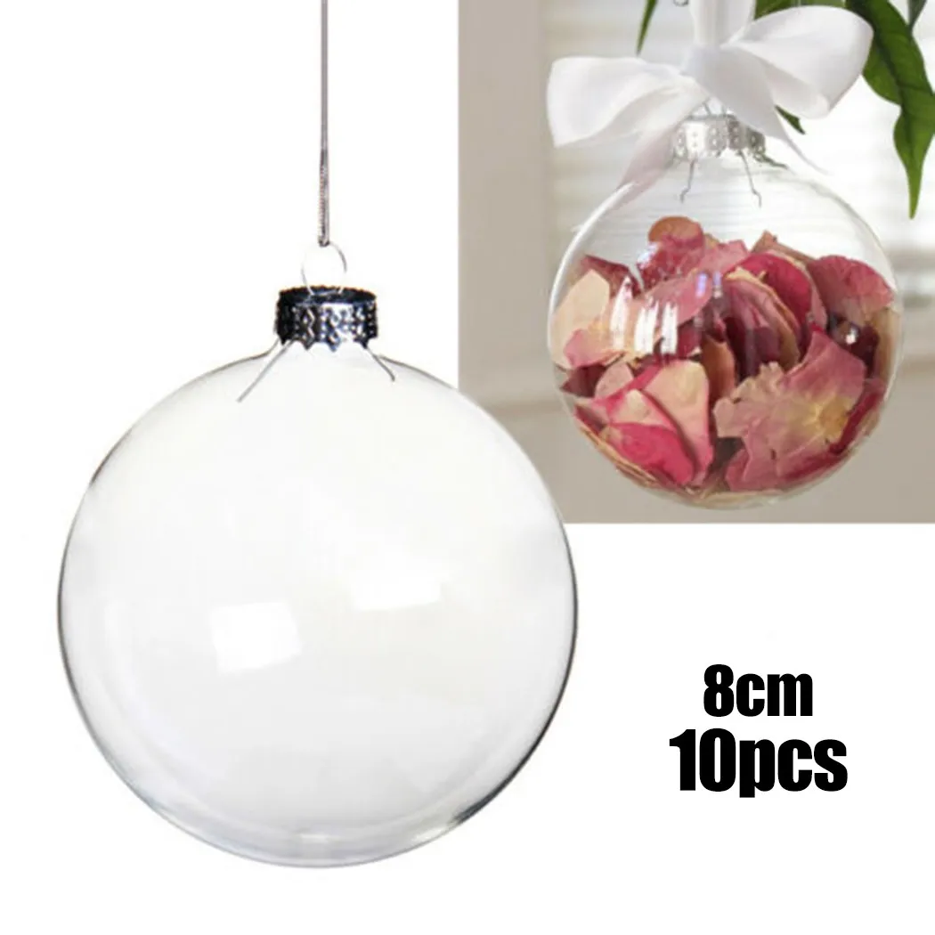 

Christmas Ornaments Balls Christmas Ball Transparent Christmas Tree Ornaments for Festive Decor 8/10cm Set of 5/10