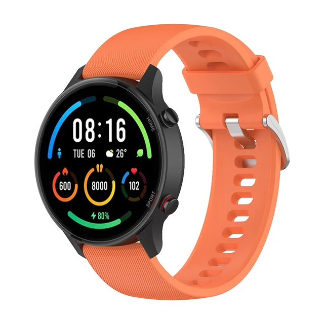 22mm Offical Silicone Replace Straps for Xiaomi Mi Watch Color Sports Edition band for Mi Watch Color Bracelet Watchbands Correa orange
