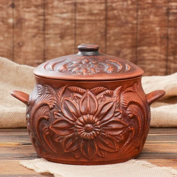 

Tureen "Sunflower" red clay