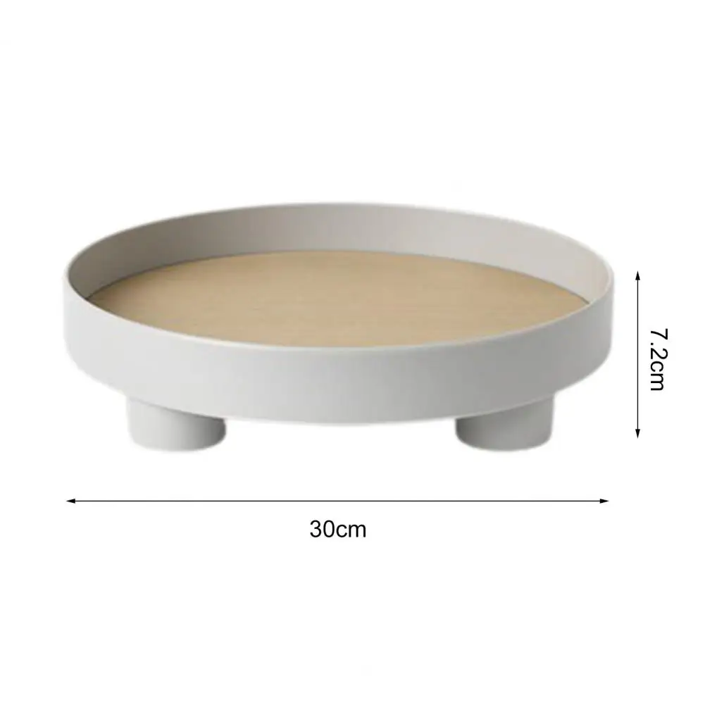 Cutelife Ins Nordic Plastic Round Storage Tray Tableware White Ring Tray Decorative Jewelry Desktop Wedding Kitchen Serving Tray 5