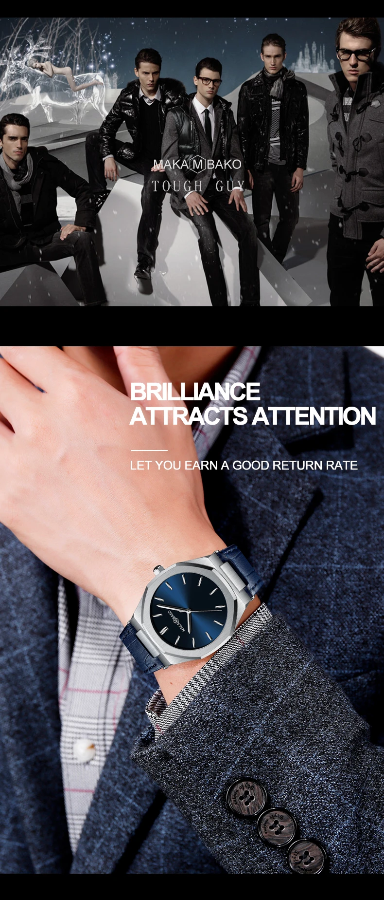 2021 New Luxury Genuine Leather Band Business Men's Quartz Watches Waterproof Creative All Black Dial Brand Male's Wristwatch