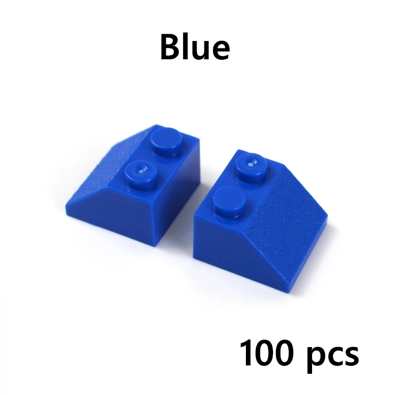 50-100 Pieces Roof Tile Bricks 1X2 With Slope 45 DIY Enlighten Building Block Bricks Toys For Boys Kids Compatible All Brands 12
