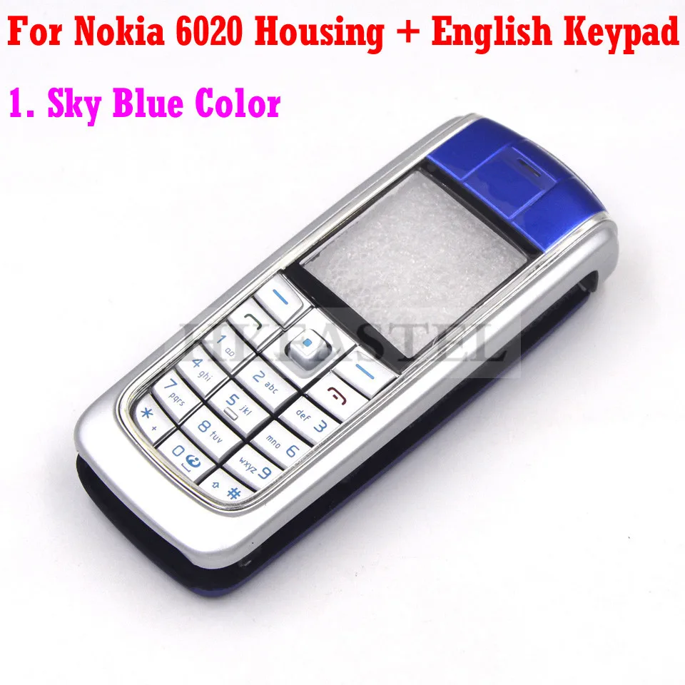  HKFASTEL New Housing keyboard For Nokia 6020 Front LCD Display Frame Cover Back battery Case Chines